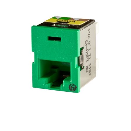 Ortronics 1-PORT MOD JACK 110 8W8P UTP, T568A/B CAT6A IP10 CLARITY10G TJ6A-45